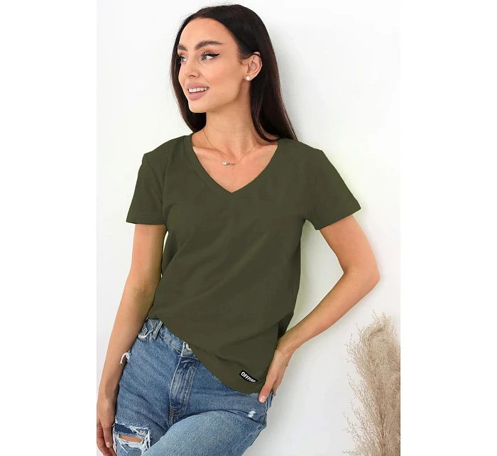 Dámské tričko Serek s krátkým rukávem hnědé - Off Pink