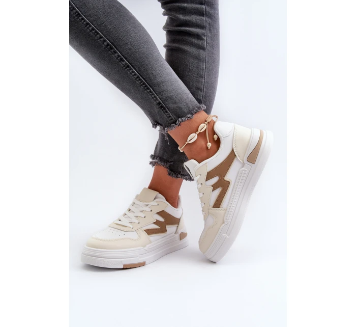 Dámské tenisky na platformě z ekologické kůže béžové Lynnette