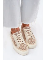 Nízké dámské tenisky s leopardím potiskem Lee Cooper LCW-25-02-3330L béžové