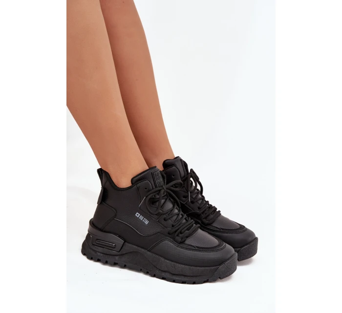 Dámské sportovní boty na platformě Big Star model 21708704 Černé - Big Star Shoes Dámské sportovní boty na platformě Big Star model 21708704 Černé - Big Star Shoes