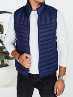 Pánská prošívaná tmavě modrá vesta Dstreet model 21991576 - FashionStreet