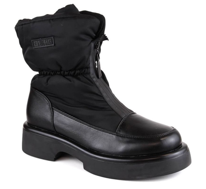W model 18845439 černé zateplené boty na zip - Big Star