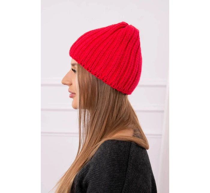 Dámská čepice červená model 21798553 - K-Fashion Dámská čepice červená model 21798553 - K-Fashion
