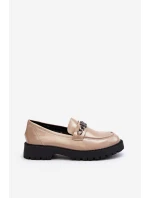 Dámské mokasíny na ploché podrážce béžové model 21649166 - VINCEZA