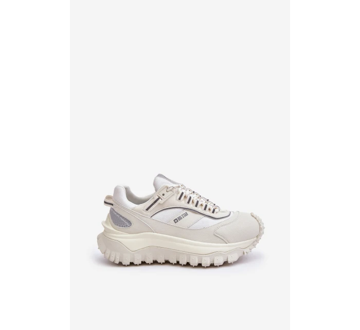 Dámské Kožené Tenisky Na Platformě Big Star model 21671508 HIPOLY SYSTEM Bílé - Big Star Shoes Dámské Kožené Tenisky Na Platformě Big Star model 21671508 HIPOLY SYSTEM Bílé - Big Star Shoes