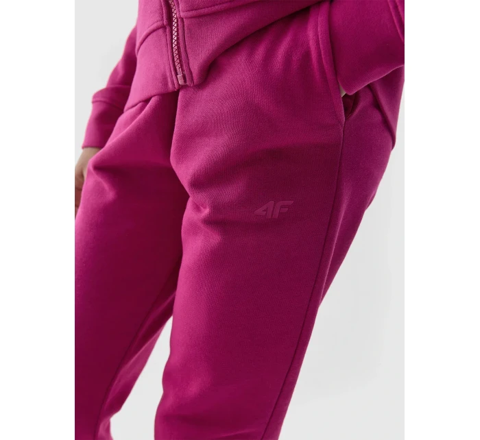 Dívčí tepláky typu jogger 4F - růžové Dívčí tepláky typu jogger 4F - růžové
