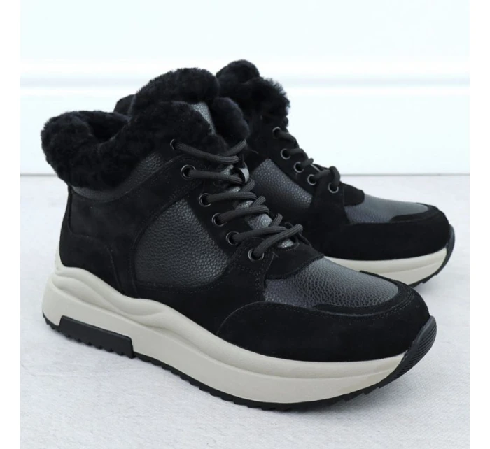 Dámské kožené kozačky na platformě černé Filippo DBT7240 Dámské kožené kozačky na platformě černé Filippo DBT7240