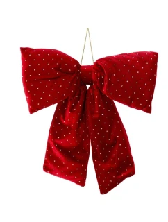 KOKARDA DEKORACYJNA CZERWONA 39x50CM MICA