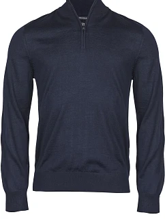 TJ Pánský svetr s 1/4 zipem 18. navy model 22430777 - Tee Jays