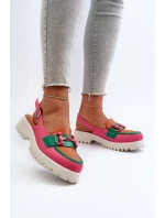 Dámské sandály na ploché podrážce s ozdobou oranžové D&A MR38-656