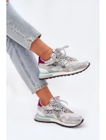 Semišové Sportovní Boty Tenisky Dámské D.Franklin Ztlumená Bílá DFSH387005 Semišové Sportovní Boty Tenisky Dámské D.Franklin Ztlumená Bílá DFSH387005