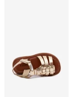 Dívčí sandály s detailem zlaté model 21700992 - Boto Dívčí sandály s detailem zlaté model 21700992 - Boto