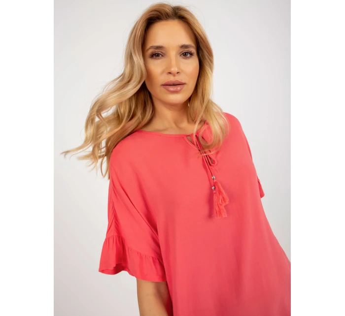 Šaty D73761M30306B korálová