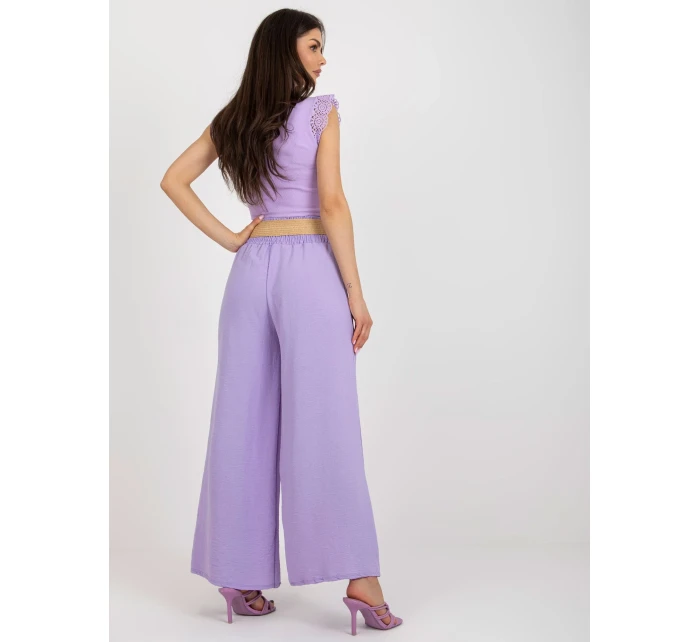 Spodnie DHJ SP model 18543378 jasny fioletowy - FPrice Spodnie DHJ SP model 18543378 jasny fioletowy - FPrice