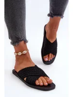 Dámské ploché pantofle Big Star Černé Dámské ploché pantofle Big Star Černé