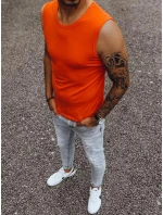 Oranžové pánské jednobarevné tílko model 21012015 Dstreet - J.STYLE Oranžové pánské jednobarevné tílko model 21012015 Dstreet - J.STYLE