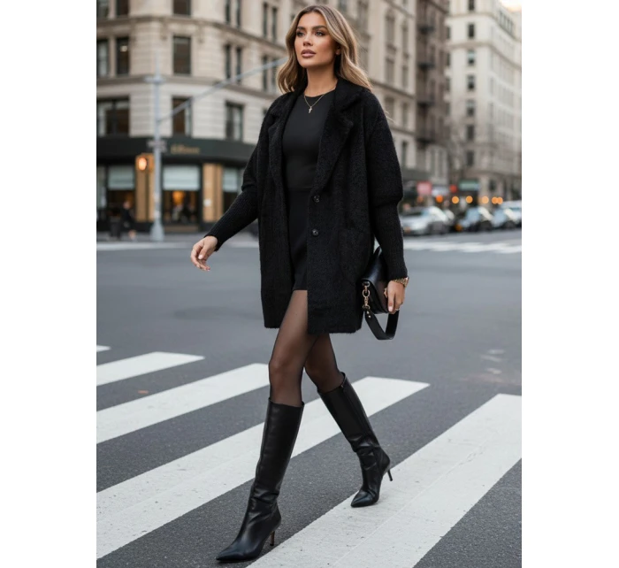 Dámský alpakový kabát RITA II black FashionStreet NY0669