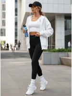 Legginsy damskie sportowe stan czarne model 22015386 - FashionStreet