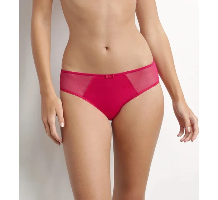 Dámské kalhotky z bio bavlny DIM GENEROUS COTTON BIO SLIP - DIM - červená