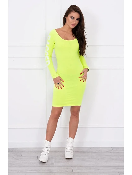 model 18742930 žluté neonové šaty - K-Fashion model 18742930 žluté neonové šaty - K-Fashion