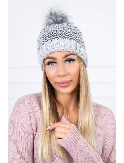 Čepice model 18745656 světle šedá - K-Fashion