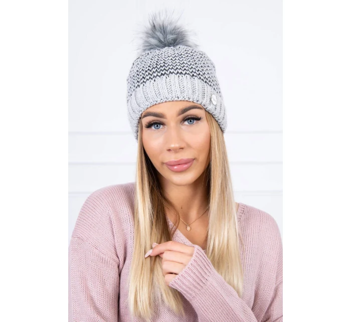 Čepice model 18745656 světle šedá - K-Fashion