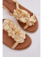 Dámské sandály Ploché s Ozdobnými Zlaté model 21961016 - Boto