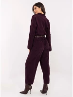 Spodnie IT SP model 21749798 ciemny fioletowy - FPrice Spodnie IT SP model 21749798 ciemny fioletowy - FPrice