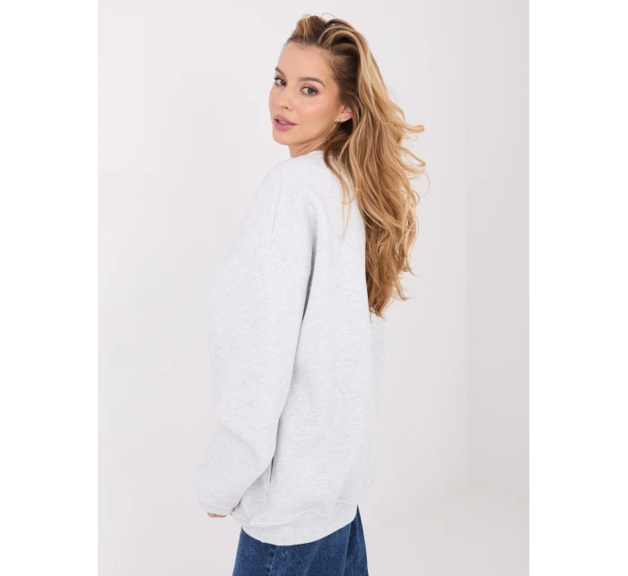 Bluza BL jasny szary model 21819023 - FPrice Bluza BL jasny szary model 21819023 - FPrice