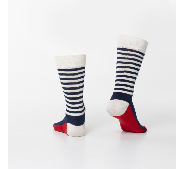 Pánské tmavě modré pruhované ponožky