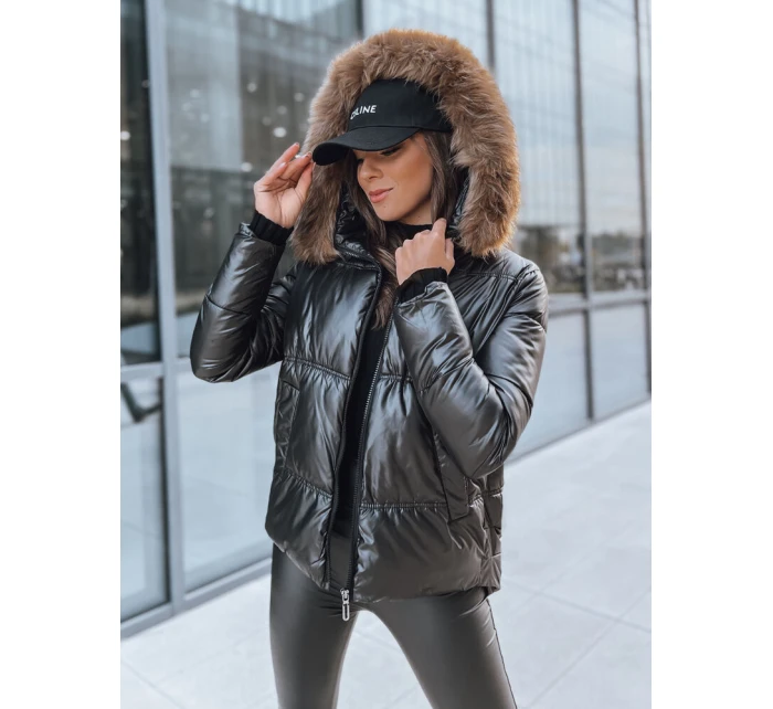 Dámská prošívaná zimní bunda SPARKLE černá FashionStreet TY3953