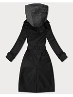 Klasický trenčkot s odnímatelnou kapucí Goodlookin black (T2-2252#-1) Klasický trenčkot s odnímatelnou kapucí Goodlookin black (T2-2252#-1)