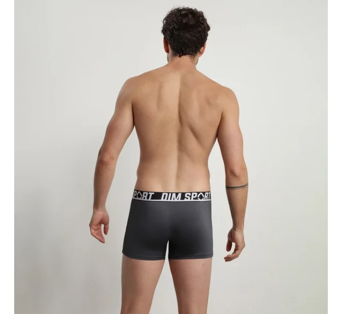 Pánské sportovní boxerky 3 ks DIM SPORT MICROFIBRE BOXER 3x - DIM SPORT - šedá