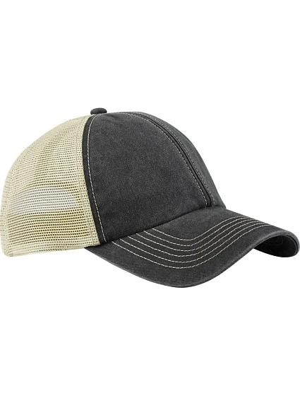 Beechfield B 672 6 panelová kšiltovka Vintage Trucker 53.0672 vintage black/stone Beechfield B 672 6 panelová kšiltovka Vintage Trucker 53.0672 vintage black/stone