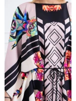 šaty s vázáním v béžové model 18748169 - K-Fashion šaty s vázáním v béžové model 18748169 - K-Fashion