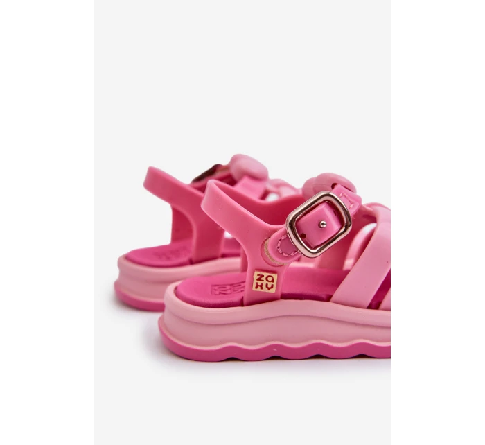 Voňavé Dětské Sandálky Na Suchý Zip ZAXY NN385018 Růžové