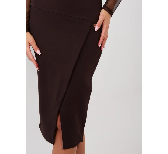 Sukně RV SD 7847.80 tmavě hnědá