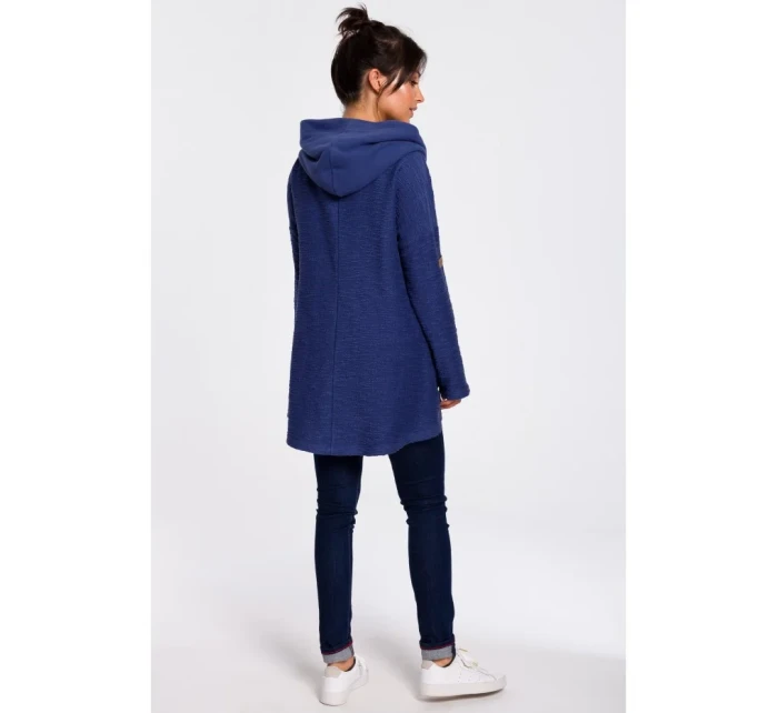 B131 Svetr s vysokým límcem - indigo