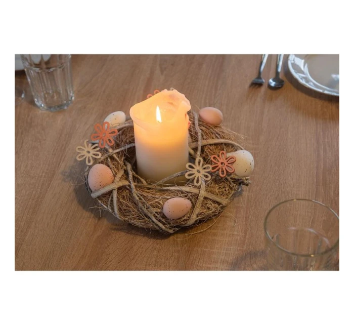 DEKORATIVNÍ GIRLANDA ŠEDÁ PRŮMĚR 24CM