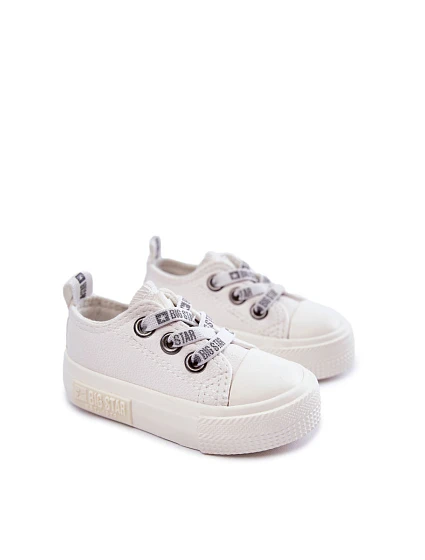 Dětské kožené tenisky BIG STAR model 21594822 Bílé - Big Star Shoes Dětské kožené tenisky BIG STAR model 21594822 Bílé - Big Star Shoes