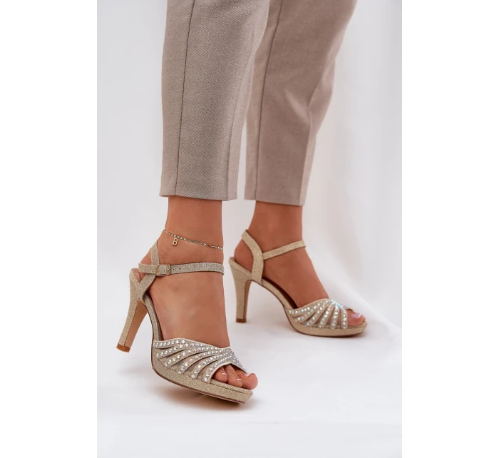 Sandály Na Podpatku Se A  Zlaté model 21685945 - D&A
