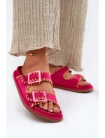 Dámské Pantofle S Přezkami A Dekorativním Fuchsie model 21696562 - Boto Dámské Pantofle S Přezkami A Dekorativním Fuchsie model 21696562 - Boto
