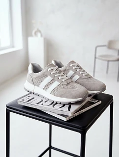 Dámské tenisky z pravé semišové šedé model 22069511 - EVENTO