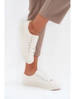 Dámské zateplené nízké tenisky Big Star – bílé Dámské zateplené nízké tenisky Big Star – bílé