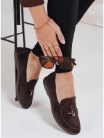 Dámské semišové hnědé mokasíny FashionStreet ZY1181