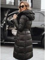 Dámská zimní prošívaná bunda s kapucí černá model 21994767 - Dstreet