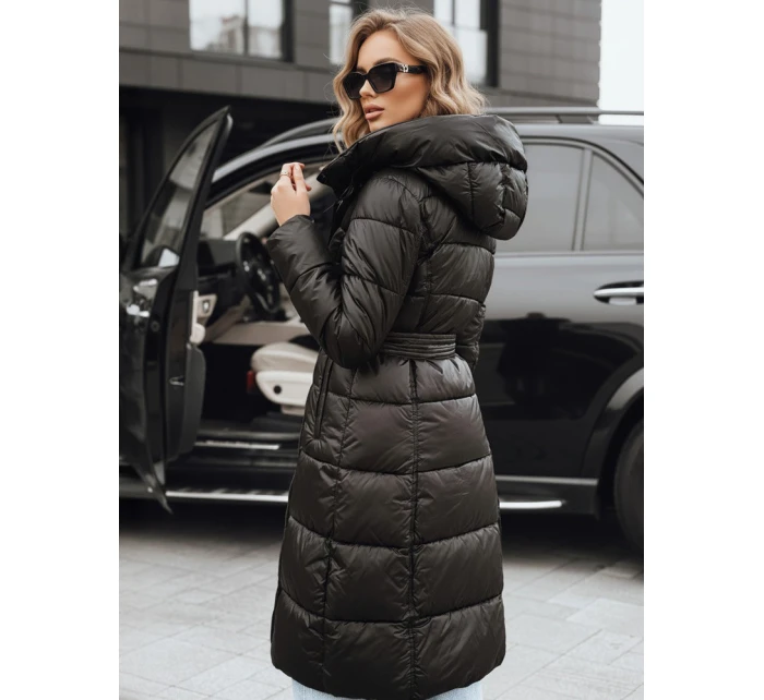 Dámská zimní prošívaná bunda s kapucí černá model 21994767 - Dstreet