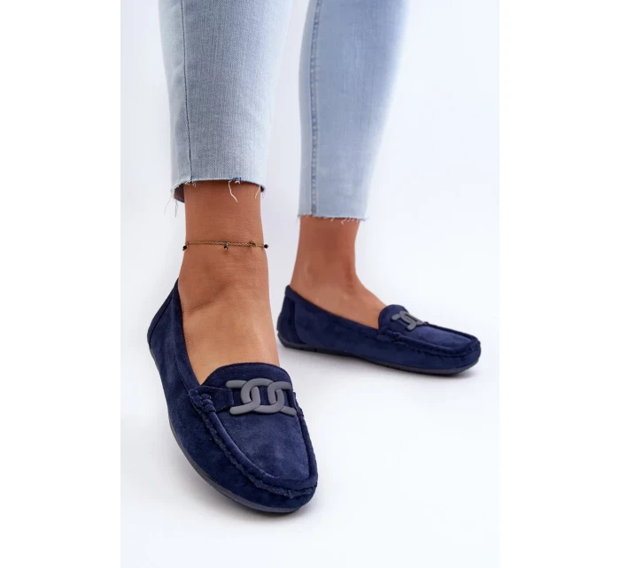 Dámské módní semišové mokasíny tmavě modrá Rabell Dámské módní semišové mokasíny tmavě modrá Rabell