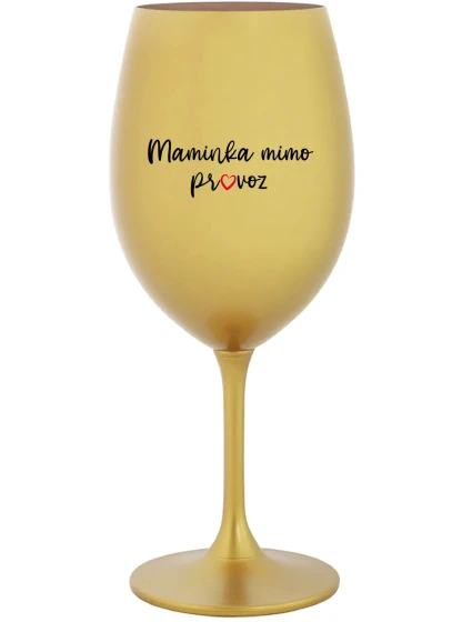 zlatá sklenice na víno 350 ml model 21860820 - Giftela