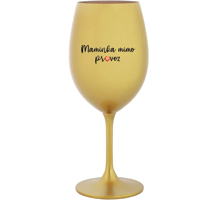 zlatá sklenice na víno 350 ml model 21860820 - Giftela